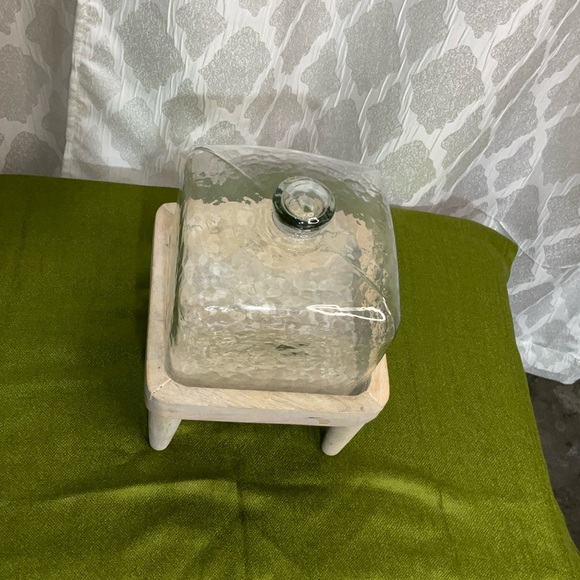 Glass Cloche with Wooden Stand - Picture 4 of 6